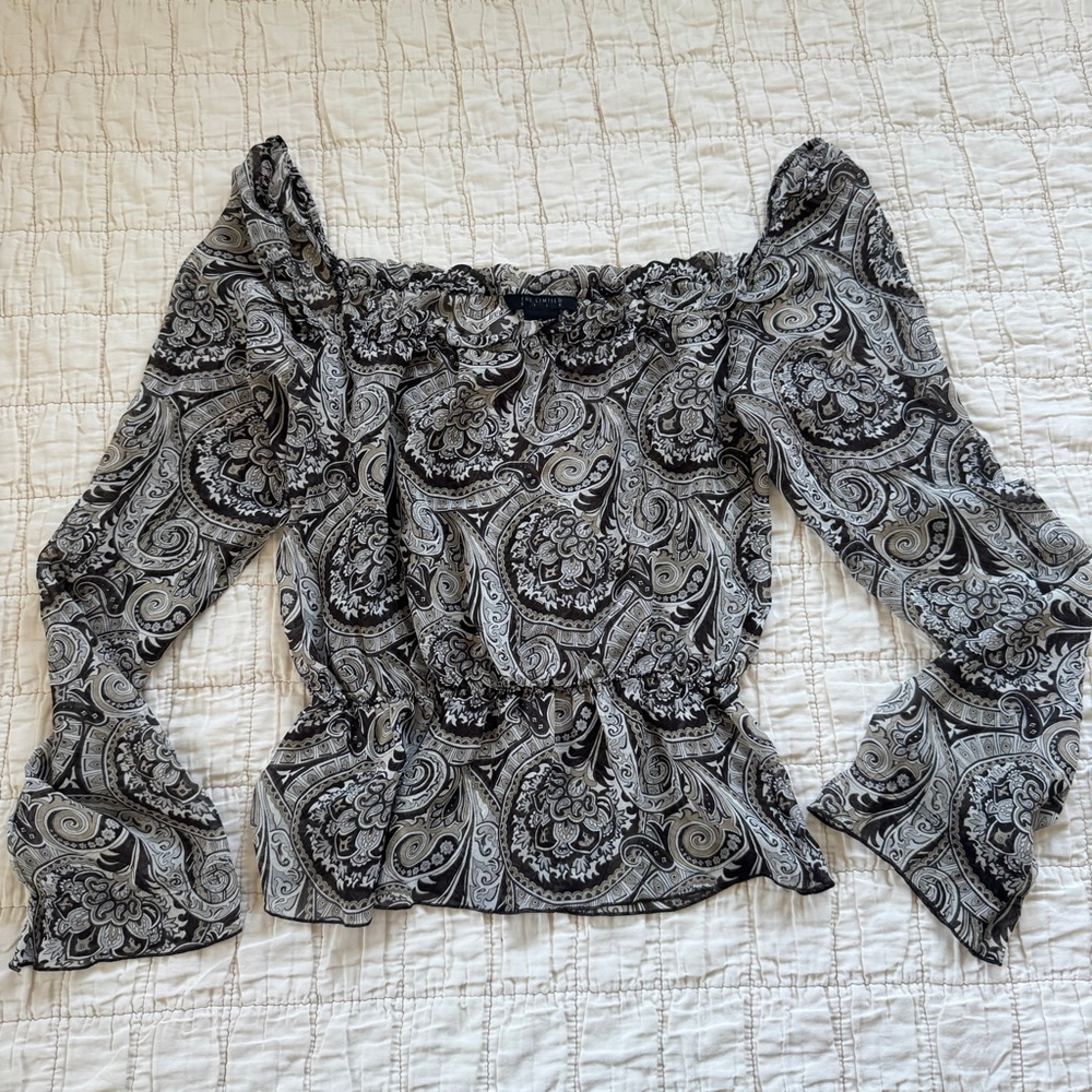The Limited Silk Paisley Top • Size: S